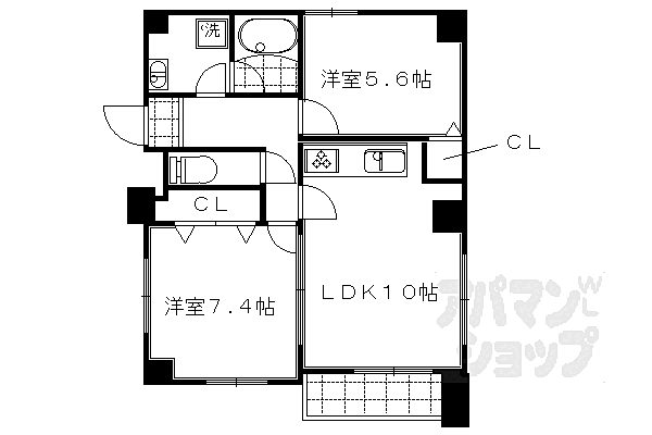 京都府京都市上京区油小路通今出川下る東今町(賃貸マンション2LDK・7階・52.70㎡)の写真 その2