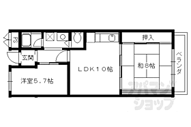 京都府京都市上京区中立売通日暮東入新白水丸町（賃貸マンション2LDK・4階・55.03㎡） その2