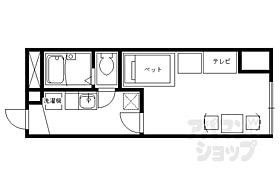 レオパレス茶山 205 ｜ 京都府京都市左京区田中北春菜町（賃貸アパート1K・2階・19.87㎡） その2