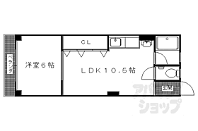 コーポ吉沢 510 ｜ 京都府京都市左京区一乗寺払殿町（賃貸マンション1LDK・5階・34.00㎡） その2