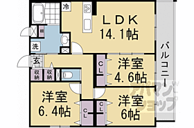 京都府京都市北区上賀茂東上之段町（賃貸マンション3LDK・2階・72.12㎡） その2