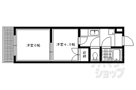 スプレール田中 101 ｜ 京都府京都市左京区田中南大久保町（賃貸マンション2K・1階・27.35㎡） その2