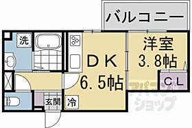 シュペリール 202 ｜ 京都府京都市左京区田中西春菜町（賃貸アパート1DK・2階・27.73㎡） その2