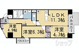 （仮称）Ｄ－ＲＯＯＭ左京区一乗寺樋ノ口町 205 ｜ 京都府京都市左京区一乗寺樋ノ口町（賃貸マンション3LDK・2階・62.92㎡） その2