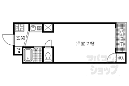 アドニス 1階1Kの間取り