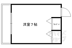 ハイツ京家　新館 3階ワンルームの間取り