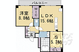北山ＴＥＲＲＡＣＥ 4階1SDKの間取り