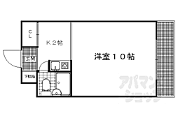 川端ハイツ 1Kの間取図画像