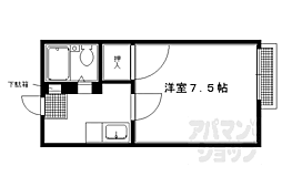 セカンドハウスヨシダ 1Kの間取図画像