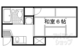コーポ一乗寺 1Kの間取図画像