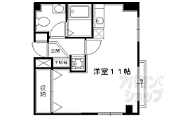 京阪本線 祇園四条駅 徒歩3分の賃貸マンション 3階ワンルームの間取り