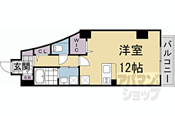 グロスロシェ七条 ワンルームの間取図画像