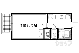 銀頂ハイツ 1Kの間取図画像