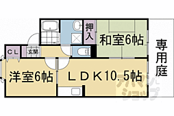 クローバー竹内 2LDKの間取図画像