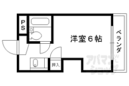 ホワイトリバーハイツ ワンルームの間取図画像
