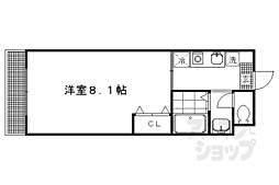 NUテラス京大前 1Kの間取図画像