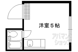 貴船マンション ワンルームの間取図画像
