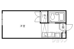 レオパレス西陣A 1Kの間取図画像