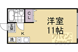 明治館岡崎 1Kの間取図画像