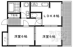 大塚マンション 2DKの間取図画像