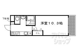 グランディール祐 1Kの間取図画像