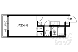 レオパレスみかげ 1Kの間取図画像