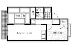 セジュールロゼット 2LDKの間取図画像