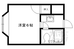 プチメゾン下鴨 1Kの間取図画像