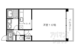レジデンス古橋 1Kの間取図画像