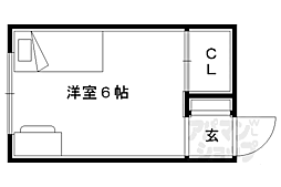 翠明アパート ワンルームの間取図画像