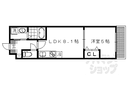 サクシード宝ヶ池 1LDKの間取図画像