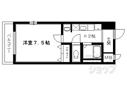 メゾンリーヴ 1Kの間取図画像