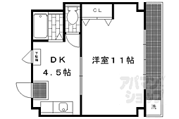 コーポ大鷺 1Kの間取図画像
