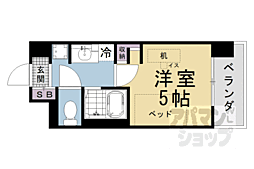 CAMPUSVILLAGE京都下鴨東 ワンルームの間取図画像