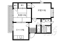 グリーンゲーブルズ 2DKの間取図画像