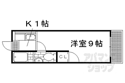 コーポミナミ 1Kの間取図画像