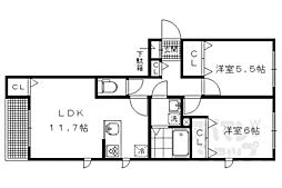 ヴィンクルム宝ケ池 2LDKの間取図画像