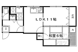 エビスビル 1LDKの間取図画像