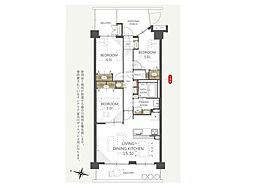 ネオハイツ船橋薬円台公園 3LDKの間取図画像