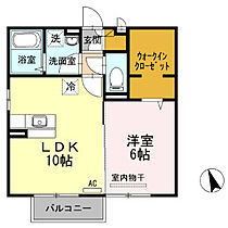 ヴィラシャルマンＣ・Ｄ　D棟 202 ｜ 大分県中津市大字万田（賃貸アパート1LDK・2階・40.95㎡） その2