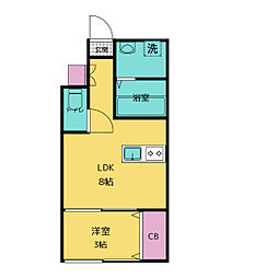 Rako　Grace馬込 1階1LDKの間取り