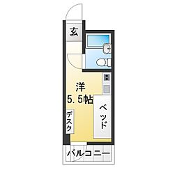 トップルーム品川 ワンルームの間取図画像
