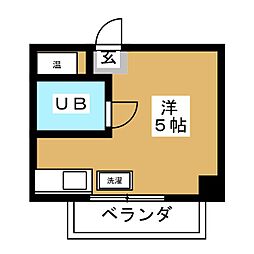 トーカン渋谷キャステール 3階ワンルームの間取り