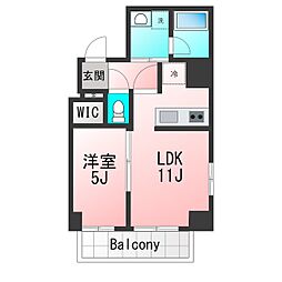 カーサ麻布LeGrand 1LDKの間取図画像