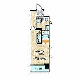 クリオ五反田 ワンルームの間取図画像
