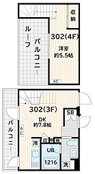 Fullea奥沢 1DKの間取図画像