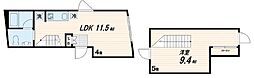 Fullea武蔵小山 1LDKの間取図画像