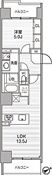 シーズンフラッツ武蔵小山 1LDKの間取図画像