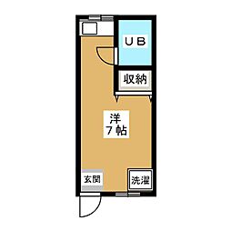 ハイム.森 ワンルームの間取図画像