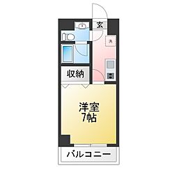 ノワールロッシュ黒石 1Kの間取図画像